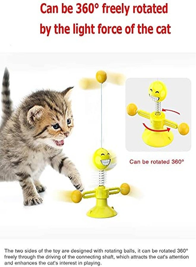 kartfury Interactive Cat Toys 4 in 1 Creative Cat Teaser Feather Suction Toy - Image 5